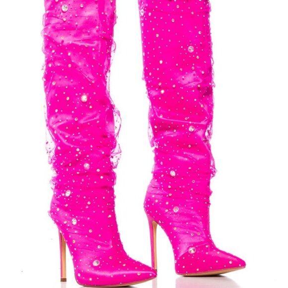 AZALEA WANG " LUXE LUXURY " FUCHSIA BOOTIE( BRAND NEW !!!!!!!!!!!!! - Picture 1 of 8